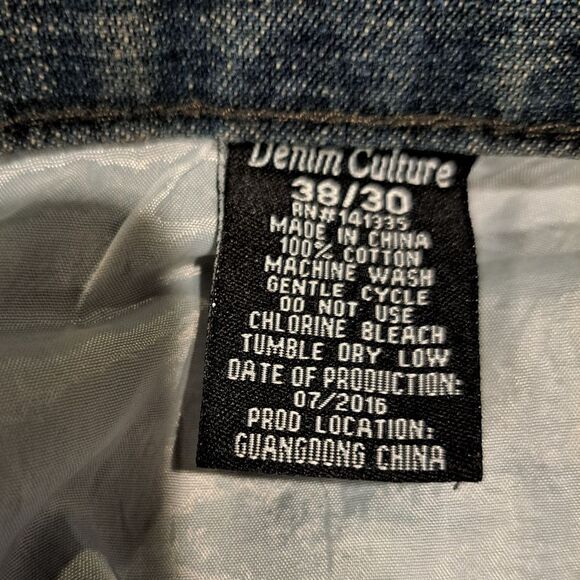 Denim Culture DC Bootcut Dark Wash Jeans Western 100% Cotton Denim Men's 38/30 - Picture 3 of 8